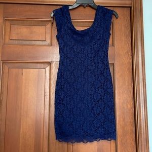 Navy blue lace dress